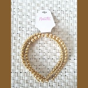 Nanette Lepore NWT Gold Balls Set of 3 Headbands